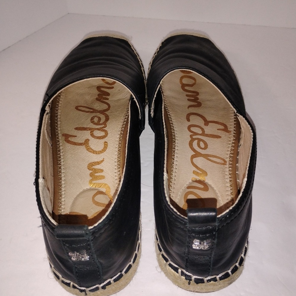 Sam Edelman‎ Women's Black Leather Espadrille Loafers Size 9 - Picture 2 of 16